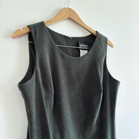 Vintage Sleeveless Green Fitted Midi Dress - Picture 4 of 9